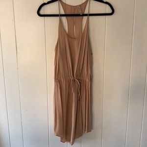 Light pink asymmetrical dress with open back